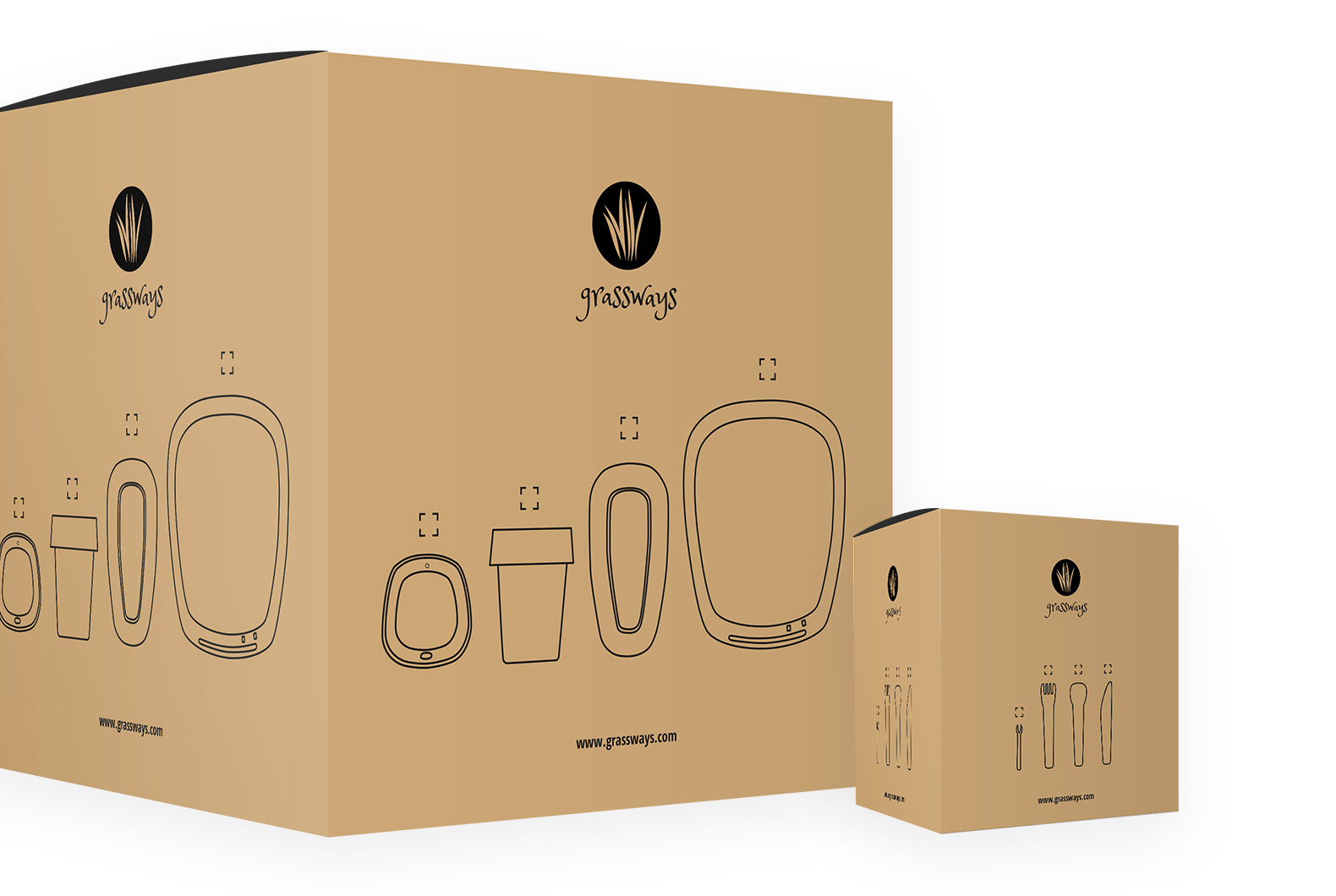 Projekt Corporate Design grassways Verpackungen Verpackungsdesign