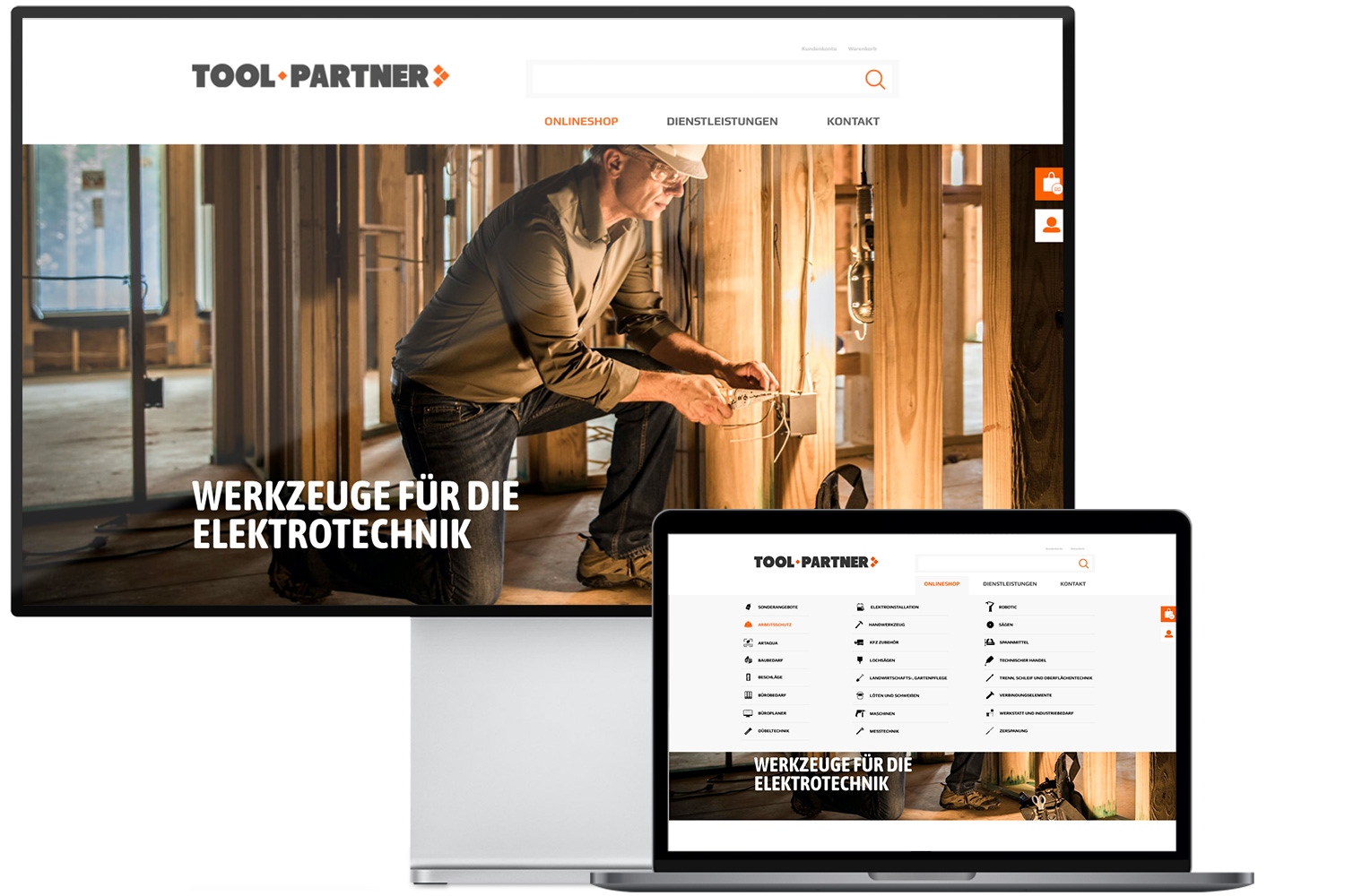 Projekt Onlineshop Tool-Partner Desktop