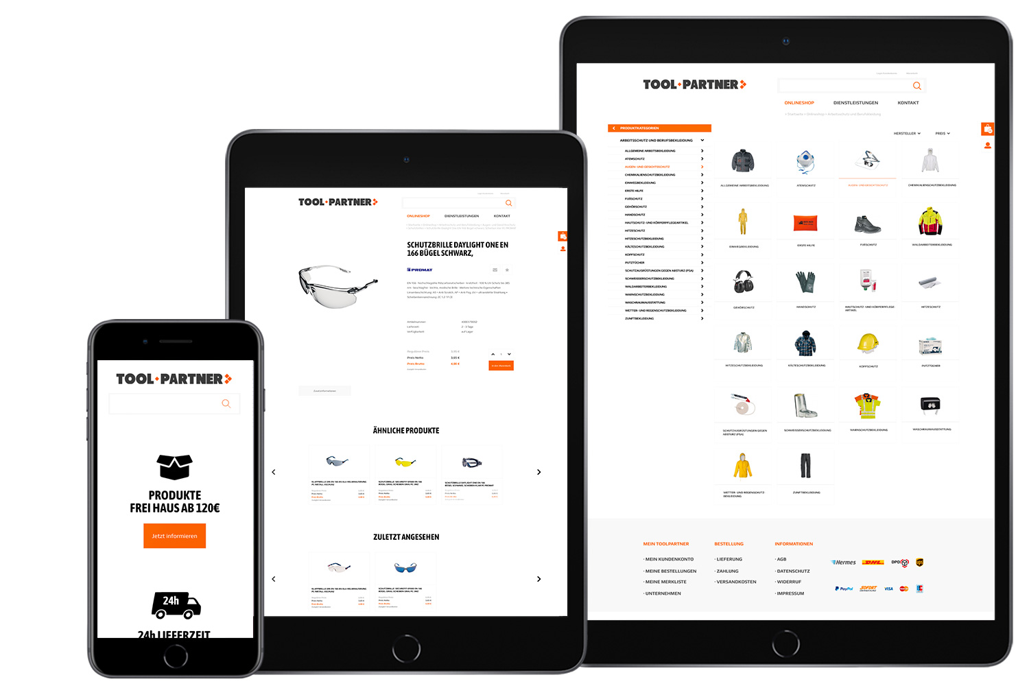 Projekt Onlineshop Tool-Partner Mobil
