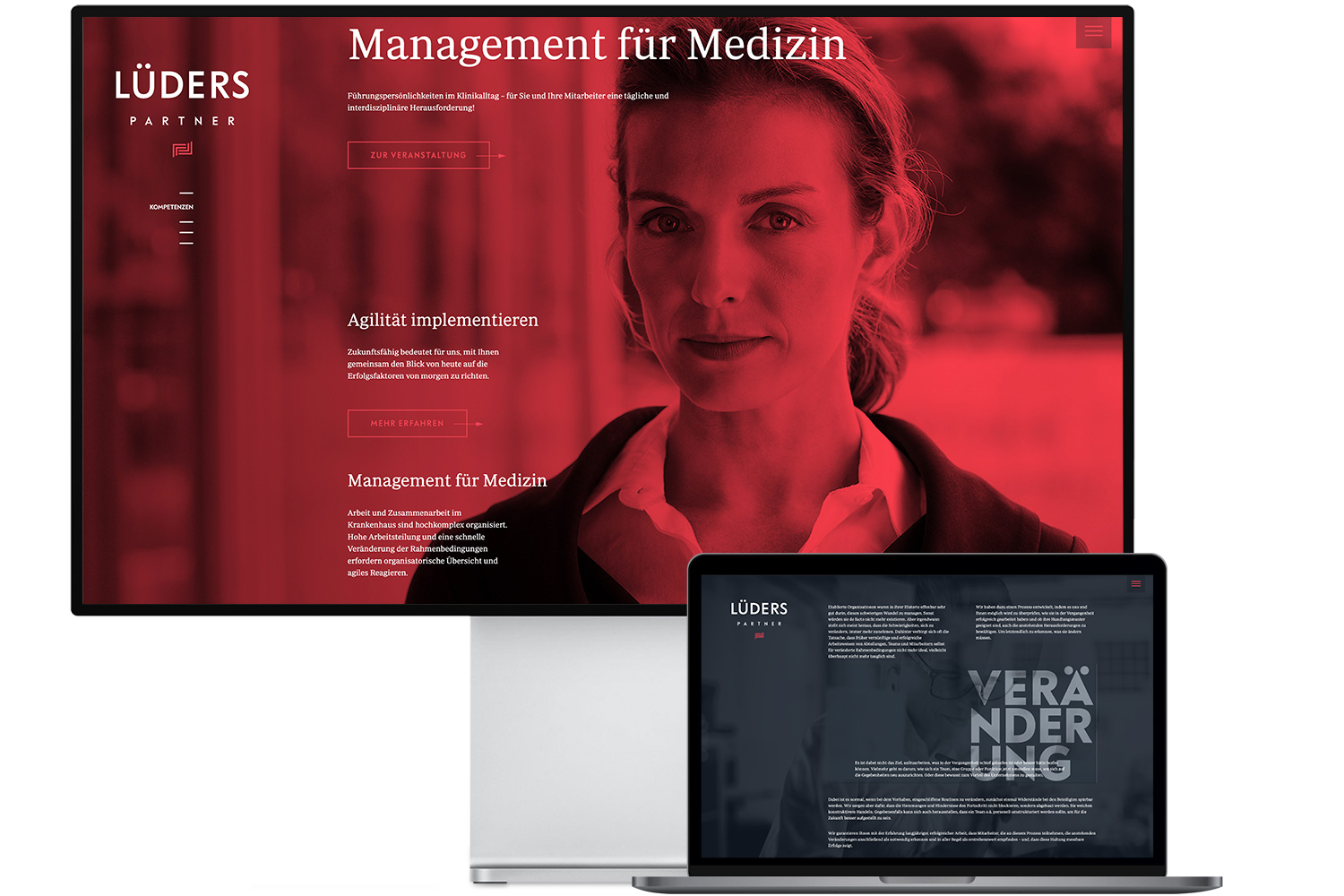 Projekt Webentwicklung Drupal LüdersPartner Desktop