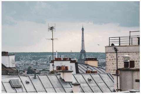 Nabil Zitouni Fineart Print Artwork Limited Edition framed - Sur le Toit 120 x 80 cm